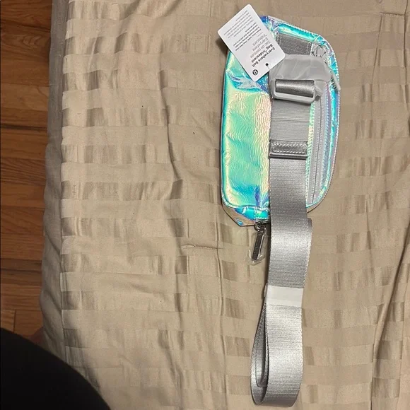 Iridescent Crossbody Phone Holster - Silver and Blue